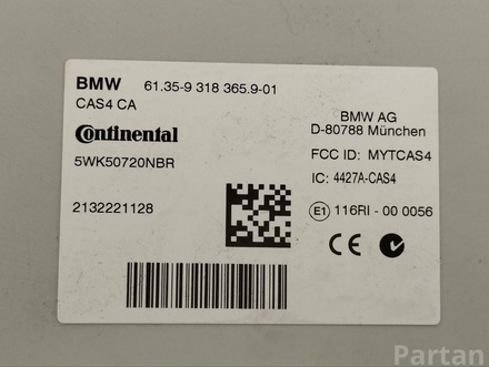 BMW 9318365 6 Gran Coupe (F06) 2014 Módulo de encendido/unidad de control