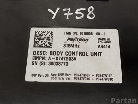 TESLA 101090600F MODEL S 2013 Body control module BCM FEM SAM BSI