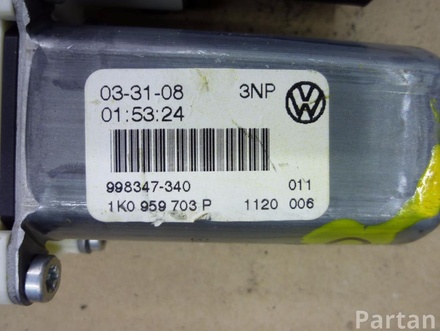 VW 1K0 959 703 P / 1K0959703P PASSAT (3C2) 2007 Window lifter motor Left Rear