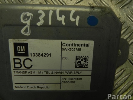 VAUXHALL 13384291 ASTRA Mk VI (J) GTC 2012 control unit