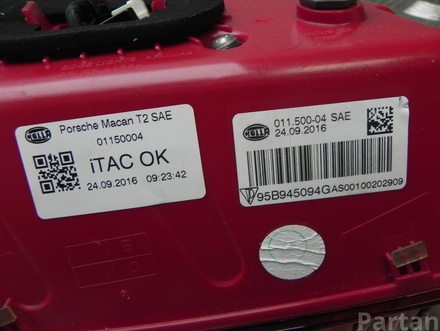 PORSCHE 95B 945 096 E, 95B 945 094 G, 01149904, 01150004 / 95B945096E, 95B945094G, 01149904, 01150004 MACAN (95B) 2016 Taillight Right USA