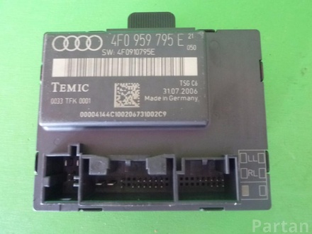 AUDI 4F0 959 795 E, 4F0 910 795 E / 4F0959795E, 4F0910795E A6 (4F2, C6) 2006 Control unit for door