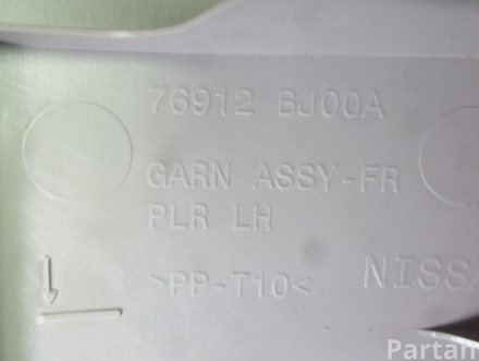 NISSAN 76912 BJ00A, 68135 BJ00A / 76912BJ00A, 68135BJ00A NV200 / EVALIA Bus 2010 Lining, pillar a Upper left side