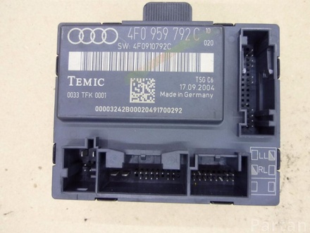 AUDI 4F0 959 792 C, 4F0 910 792 C / 4F0959792C, 4F0910792C A6 (4F2, C6) 2005 Control unit for door