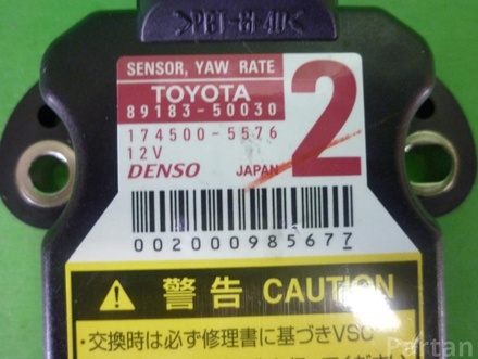 LEXUS 89183-50030 / 8918350030 CT (ZWA10_) 2012 Sensor, longitudinal acceleration