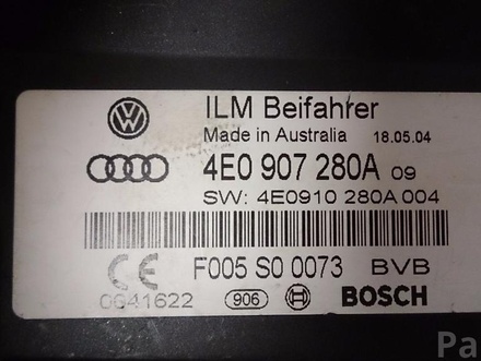 AUDI 4E0 907 280 A, 4E0 910 280 A / 4E0907280A, 4E0910280A A8 (4E_) 2003 Body control module BCM FEM SAM BSI