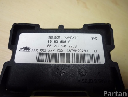 TOYOTA 89183-0D010 / 891830D010 YARIS (_P9_) 2009 Sensor, longitudinal acceleration