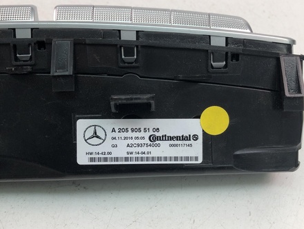 MERCEDES-BENZ A2059055106 C-CLASS (W205) 2016 Automatic air conditioning control